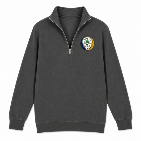 Notre Dame University - Premium Grateful Dead Quarter-Zip Pullover - Charcoal - 6