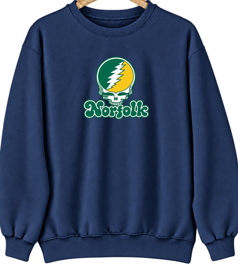 Norfolk Stealie Premium Unisex Crewneck — Design: Norfolk State University — Navy