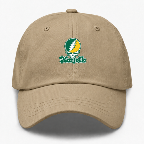 Norfolk Stealie Premium Unisex Dad Hat — Design: Norfolk State University — Khaki