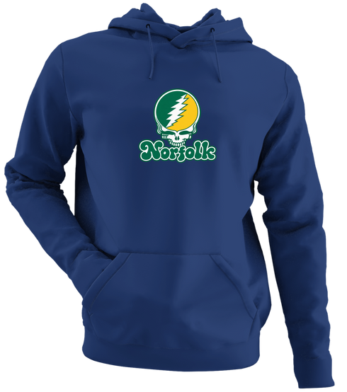 Norfolk Stealie Premium Unisex Hoodie — Design: Norfolk State University — Navy