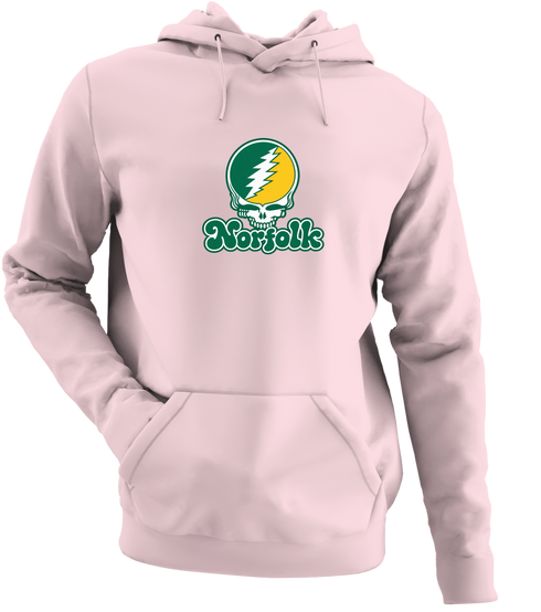 Norfolk Stealie Premium Unisex Hoodie — Design: Norfolk State University — Light Pink