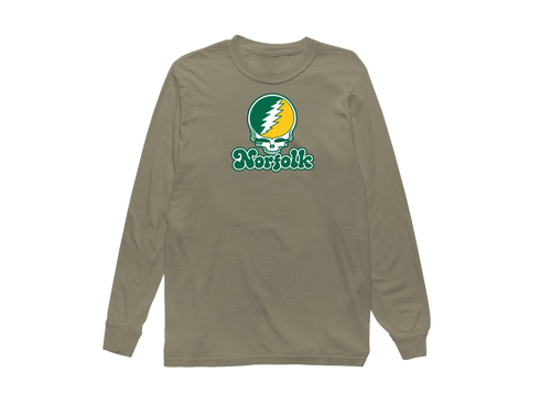 Norfolk Stealie Premium Unisex Long-Sleeve — Design: Norfolk State University — Sandstone