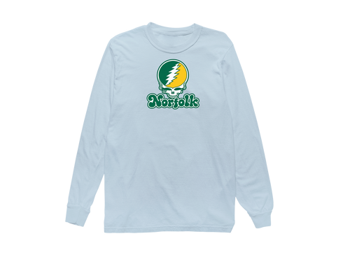 Norfolk Stealie Premium Unisex Long-Sleeve — Design: Norfolk State University — Chambray