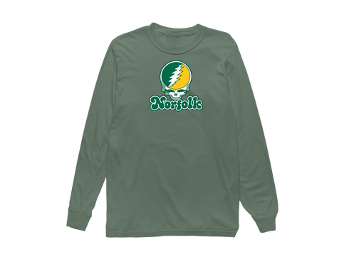 Norfolk Stealie Premium Unisex Long-Sleeve — Design: Norfolk State University — Light Green