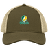 Norfolk Stealie Premium Unisex Trucker Cap — Design: Norfolk State University — Moss/Khaki