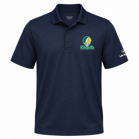 Norfolk Stealie Premium Unisex Polo — Design: Norfolk State University — Navy