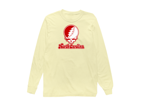North Carolina Stealie Premium Unisex Long-Sleeve — Design: North Carolina State University — Butter