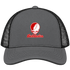 North Carolina Stealie Premium Unisex Trucker Cap — Design: North Carolina State University — Charcoal/Black