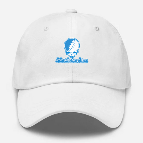 North Carolina Stealie Premium Unisex Dad Hat — Design: North Carolina University of — White