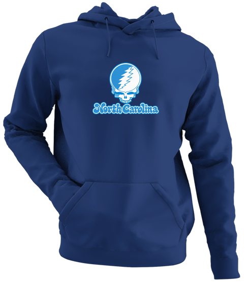 North Carolina Stealie Premium Unisex Hoodie — Design: North Carolina University of — Navy