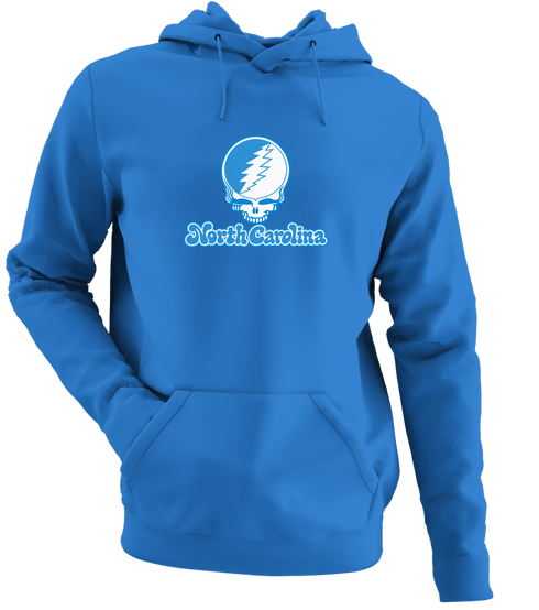 North Carolina Stealie Premium Unisex Hoodie — Design: North Carolina University of — Heather Royal