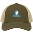North Carolina Stealie Premium Unisex Trucker Cap — Design: North Carolina University of — Moss/Khaki