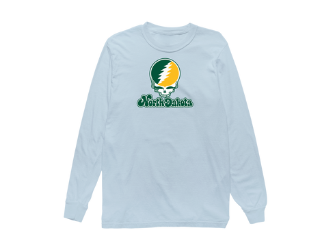North Dakota Stealie Premium Unisex Long-Sleeve — Design: North Dakota State University — Chambray
