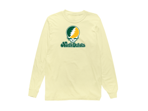 North Dakota Stealie Premium Unisex Long-Sleeve — Design: North Dakota State University — Butter
