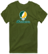 North Dakota Stealie Premium Unisex T-Shirt — Design: North Dakota State University — Military Green