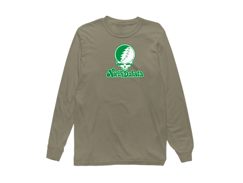 North Dakota Stealie Premium Unisex Long-Sleeve — Design: North Dakota University of — Sandstone