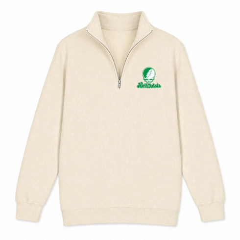 North Dakota Stealie Premium Unisex Quarter-Zip — Design: North Dakota University of — Sand