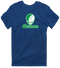 North Dakota Stealie Premium Unisex T-Shirt — Design: North Dakota University of — Navy
