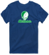 North Dakota Stealie Premium Unisex T-Shirt — Design: North Dakota University of — Navy