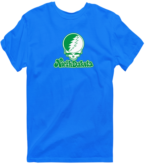North Dakota Stealie Premium Unisex T-Shirt — Design: North Dakota University of — Royal