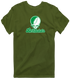 North Dakota Stealie Premium Unisex T-Shirt — Design: North Dakota University of — Military Green