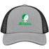North Dakota Stealie Premium Unisex Trucker Cap — Design: North Dakota University of — Heather Grey/Black