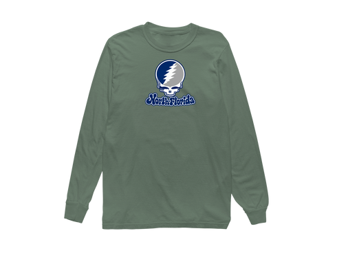 North Florida Stealie Premium Unisex Long-Sleeve — Design: North Florida University of — Light Green
