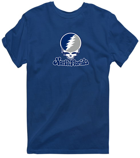 North Florida Stealie Premium Unisex T-Shirt — Design: North Florida University of — Navy