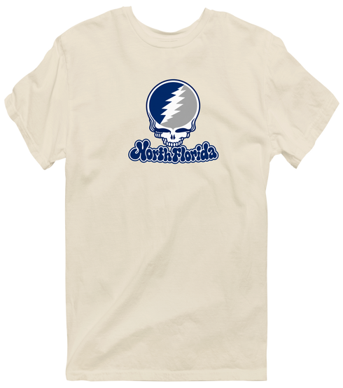 North Florida Stealie Premium Unisex T-Shirt — Design: North Florida University of — Sand