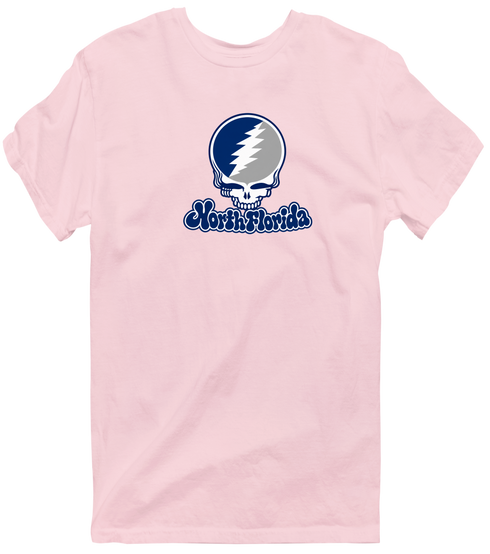 North Florida Stealie Premium Unisex T-Shirt — Design: North Florida University of — Light Pink