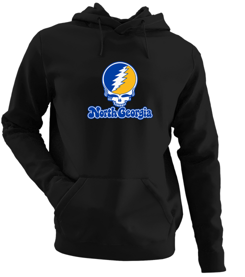 North Georgia Stealie Premium Unisex Hoodie — Design: North Georgia University of — Black