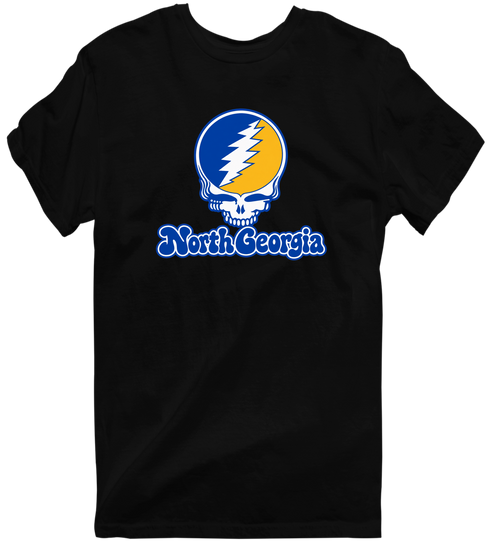 North Georgia Stealie Premium Unisex T-Shirt — Design: North Georgia University of — Black