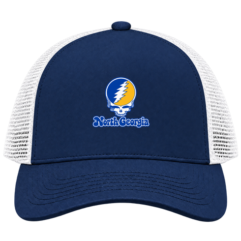 North Georgia Stealie Premium Unisex Trucker Cap — Design: North Georgia University of — Navy/White