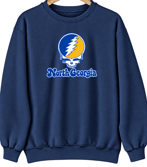 North Georgia Stealie Premium Unisex Crewneck — Design: North Georgia University of — Navy