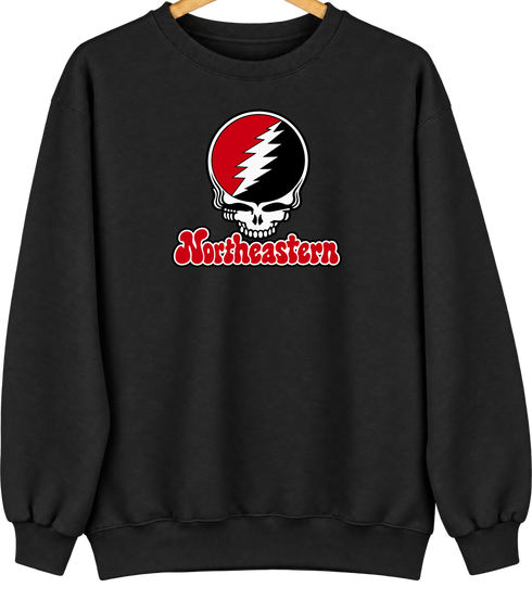 Northeastern Stealie Premium Unisex Crewneck — Black