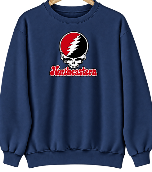 Northeastern Stealie Premium Unisex Crewneck — Navy