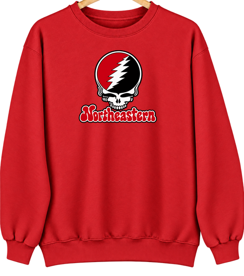 Northeastern Stealie Premium Unisex Crewneck — Red