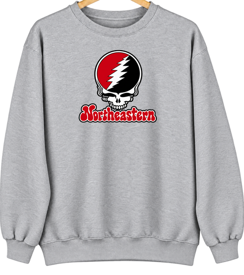 Northeastern Stealie Premium Unisex Crewneck — Sport Grey
