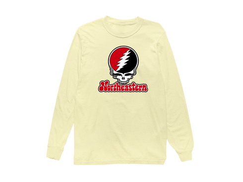 Northeastern Stealie Premium Unisex Long-Sleeve — Design: Northeastern University — Butter