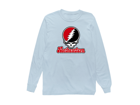 Northeastern Stealie Premium Unisex Long-Sleeve — Design: Northeastern University — Chambray