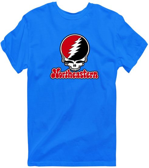 Northeastern Stealie Premium Unisex T-Shirt — Design: Northeastern University — Royal