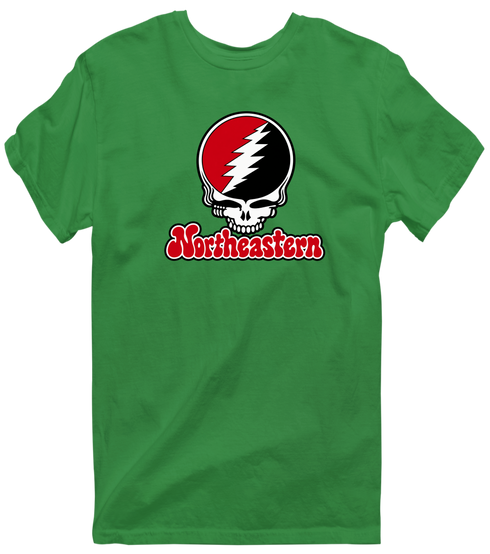Northeastern Stealie Premium Unisex T-Shirt — Design: Northeastern University — Irish Green