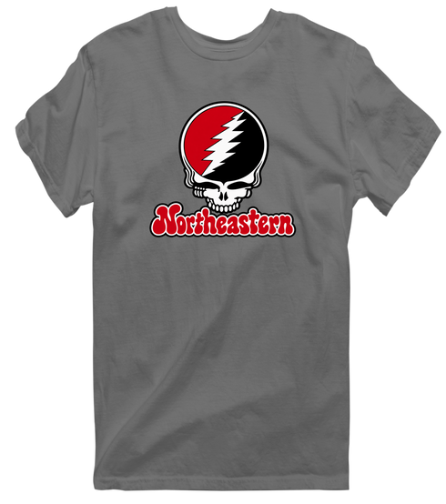 Northeastern Stealie Premium Unisex T-Shirt — Design: Northeastern University — Charcoal