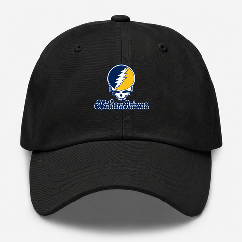 Northern Arizona Stealie Premium Unisex Dad Hat — Design: Northern Arizona University — Black
