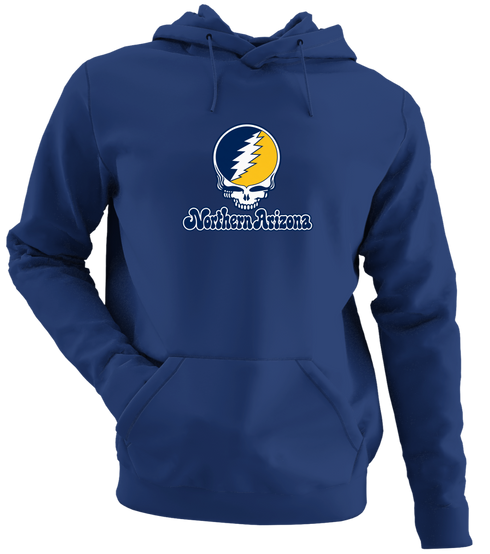 Northern Arizona Stealie Premium Unisex Hoodie — Design: Northern Arizona University — Navy