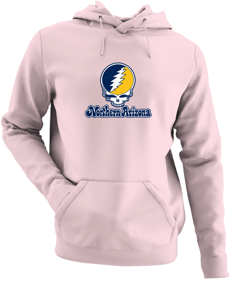 Northern Arizona Stealie Premium Unisex Hoodie — Design: Northern Arizona University — Light Pink
