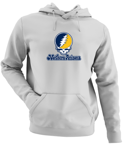 Northern Arizona Stealie Premium Unisex Hoodie — Design: Northern Arizona University — Sport Grey