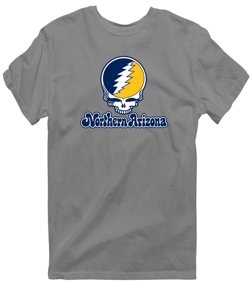 Northern Arizona Stealie Premium Unisex T-Shirt — Design: Northern Arizona University — Dark Heather