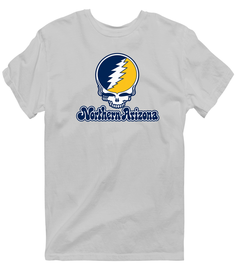 Northern Arizona Stealie Premium Unisex T-Shirt — Design: Northern Arizona University — Sport Grey