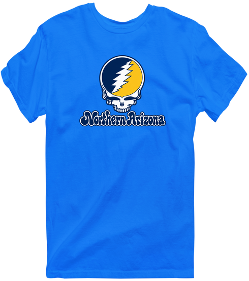 Northern Arizona Stealie Premium Unisex T-Shirt — Design: Northern Arizona University — Royal